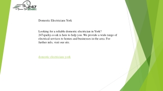 Domestic Electricians York  247sparky.co.uk