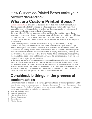 printed box usa