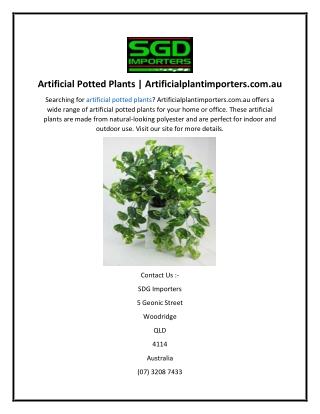 Artificial Potted Plants  Artificialplantimporters.com.au