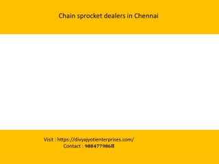 Chain sprocket dealers in Chennai
