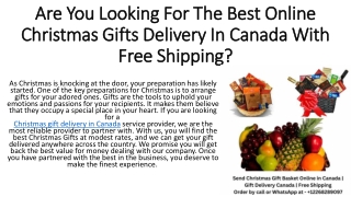 Could it be said that you are looking for the Best Online Christmas Gifts Delive