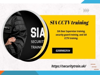 SIA CCTV Training