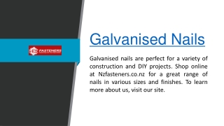 Galvanised Nails  Nzfasteners.co.nz