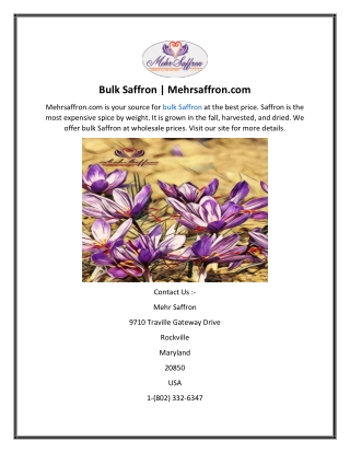 Bulk Saffron  Mehrsaffron.com