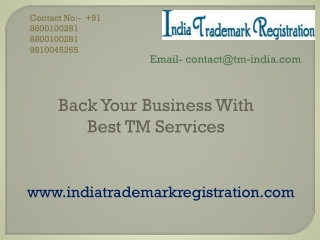 Back Your Business With Best TM Services