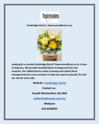 Cambridge Florist  Expressionsfloral.co.nz