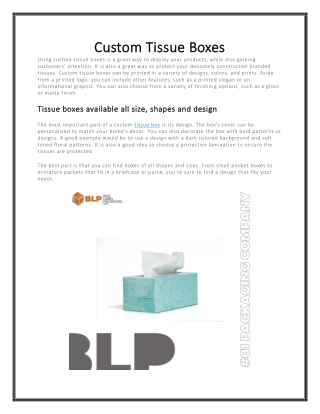 Custom Tissue Boxes wholesale 2023