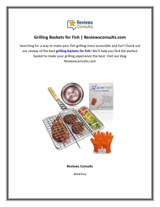 Grilling Baskets for Fish