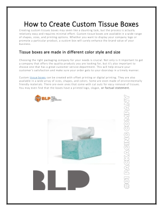 How to Create Custom Tissue Boxes