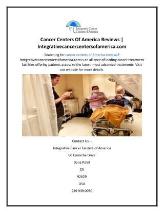 Cancer Centers Of America Reviews  Integrativecancercentersofamerica.com