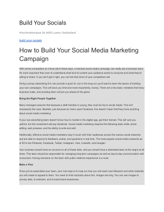 Build Your Socials