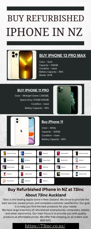 Buy Refurbished iPhone NZ - 73inc Auckland