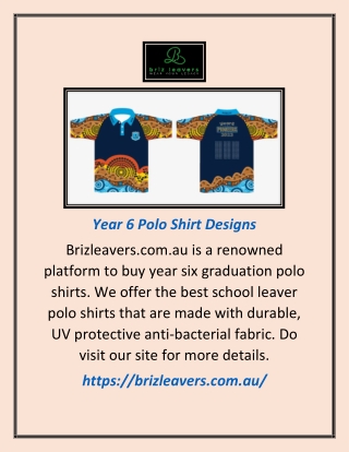 Year 6 Polo Shirt Designs | Brizleavers.com.au