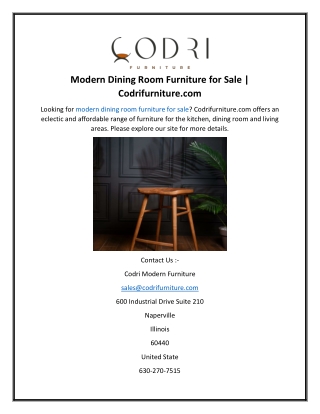 Modern Dining Room Furniture for Sale  Codrifurniture.com