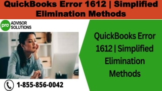 Simple step by step guide to fix QuickBooks Error 1612