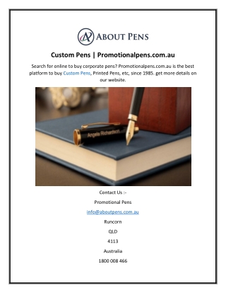 Custom Pens  Promotionalpens.com.au