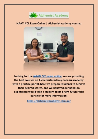 NAATI CCL Exam Online |  Alchemistacademy.com.au