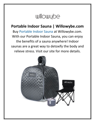 Portable Indoor Sauna  Willowybe.com