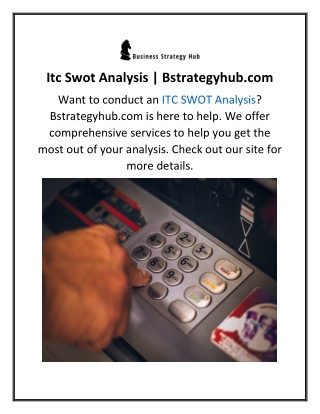 Itc Swot Analysis  Bstrategyhub.com