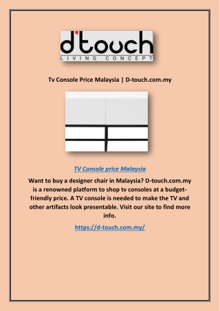 Tv Console Price Malaysia | D-touch.com.my
