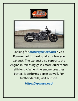 Motorcycle Exhaust | Rpwusa.net