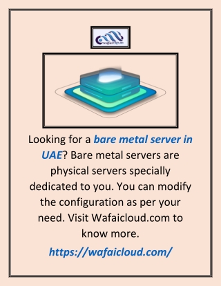 Bare Metal Server In Uae | Wafaicloud.com