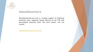 Traditional Memorial Cards Uk  Eternalmemorialcard.co.uk