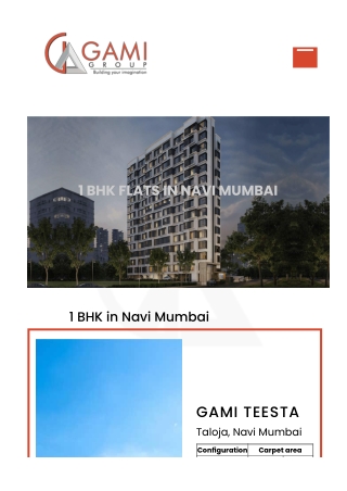 1 BHK Flats /Apartments for Sale in Navi Mumbai