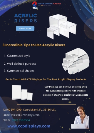 3 Incredible Tips to Use Acrylic Risers