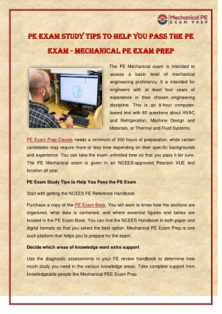 PE Exam Study Tips to Help You Pass the PE Exam - Mechanical PE Exam Prep