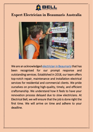 Expert Electrician in Beaumaris Australia