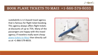 Book Cheap Plane Tickets To Maui  1-866-579-8033