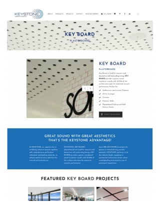 Acoustic Perforated Plasterboard Ceiling Panels - Key Board - Keystone Linings