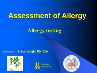 Assessment of Allergy