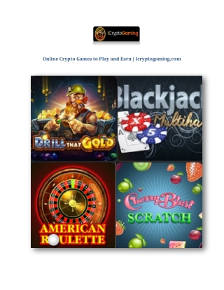 Safest Online Website for Crypto Games | Icryptogaming.com