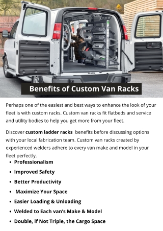 Benefits of Custom Van Racks