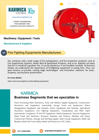 Fire Fighting Equipments Manufacturers