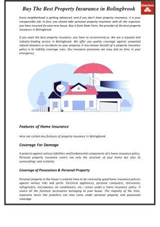 Buy The Best Property Insurance in Bolingbrook