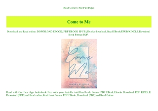 Read Come to Me Full Pages