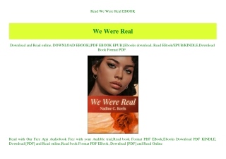 Read We Were Real EBOOK
