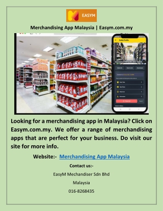 Merchandising App Malaysia | Easym.com.my
