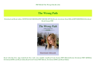 PDF READ  The Wrong Path [R.A.R]