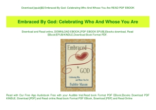 Download [epub]$$ Embraced By God Celebrating Who And Whose You Are READ PDF EBOOK