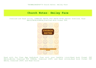 ^#DOWNLOAD@PDF^# Church Notes Smiley Face (READ PDF EBOOK)