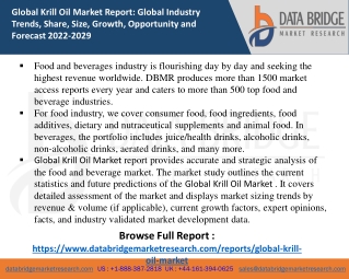 Krill Oil Market report