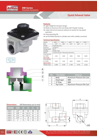 Quick Exhaust Valve