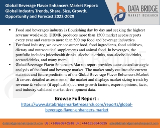 Beverage Flavor Enhancers Market report
