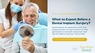 What to Expect Before a Dental Implant Surgery with the Best Dental Clinic in Whitefield Sunshine Dental.