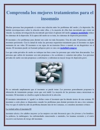 Comprenda los mejores tratamientos para el insomnio