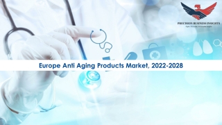 Europe Anti Aging Products Market Growth Analysis 2022-28